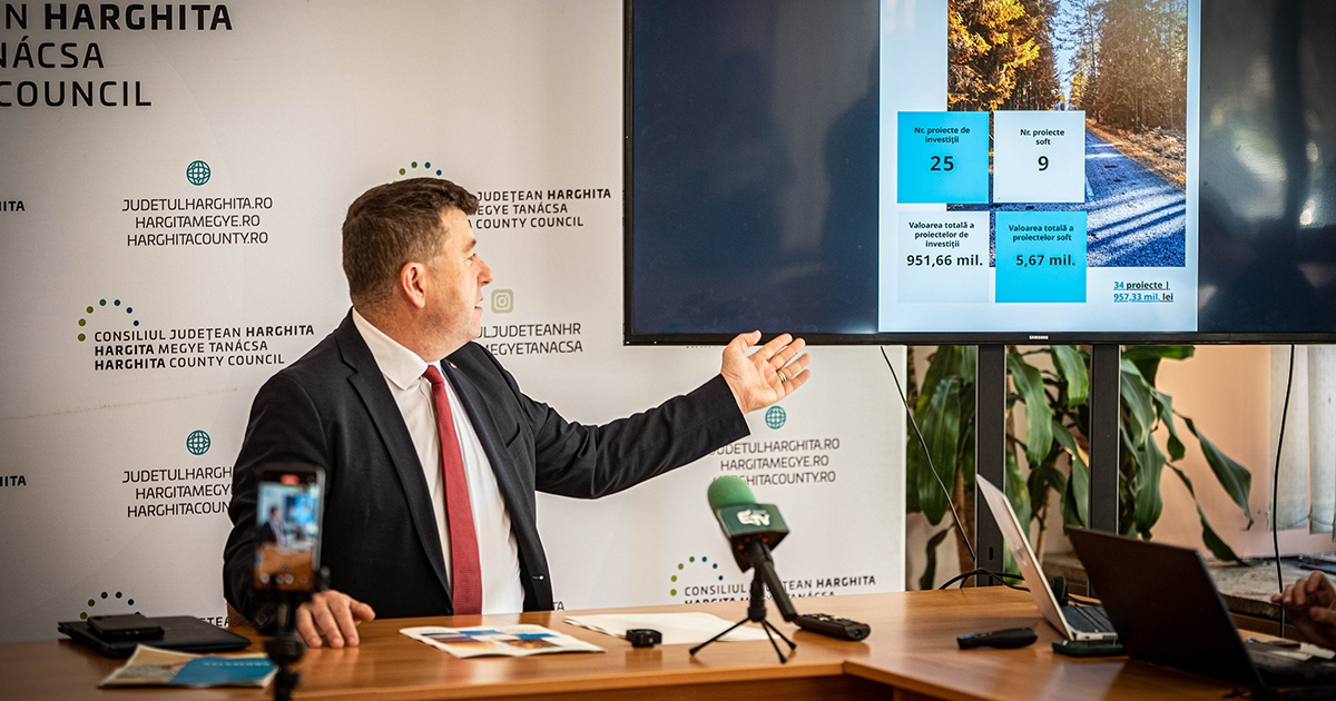 Borboly Csaba: jelentős EU-s forrásbehozatal történt, ami nagyban hozzájárul a megye modernizálásához